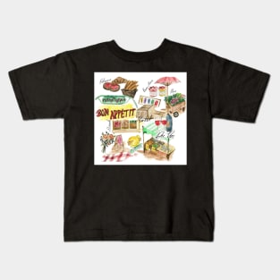 French market Collage Kids T-Shirt